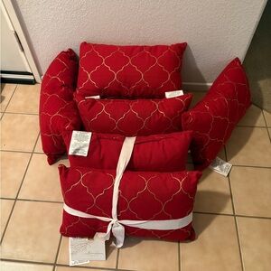 Red & Gold Throw Pillows